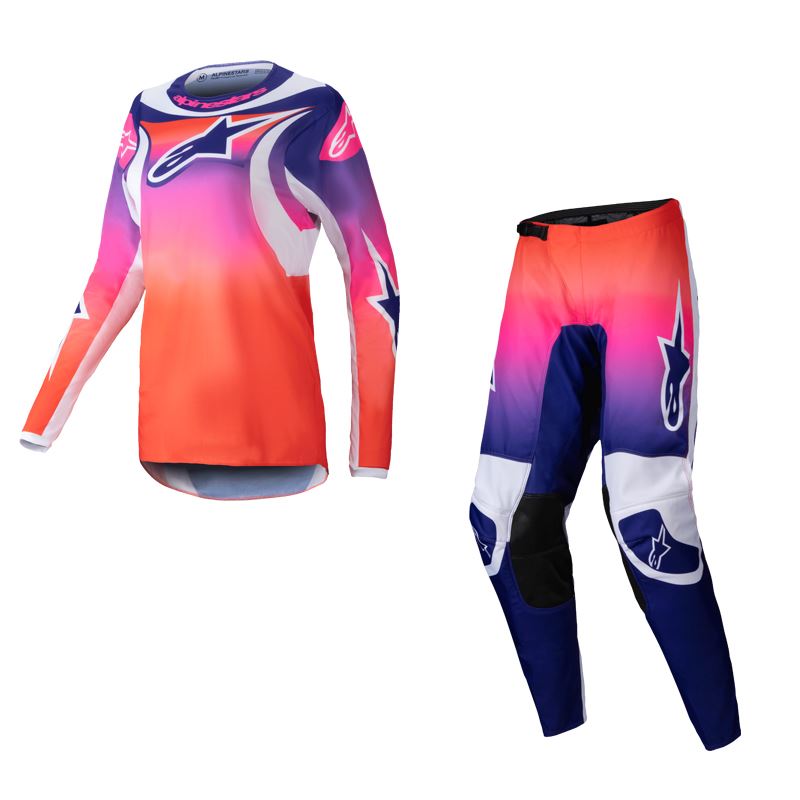 Alpinestars 2025 Stella Fluid Wurx Womens Motocross Combo Kit Multicolour White